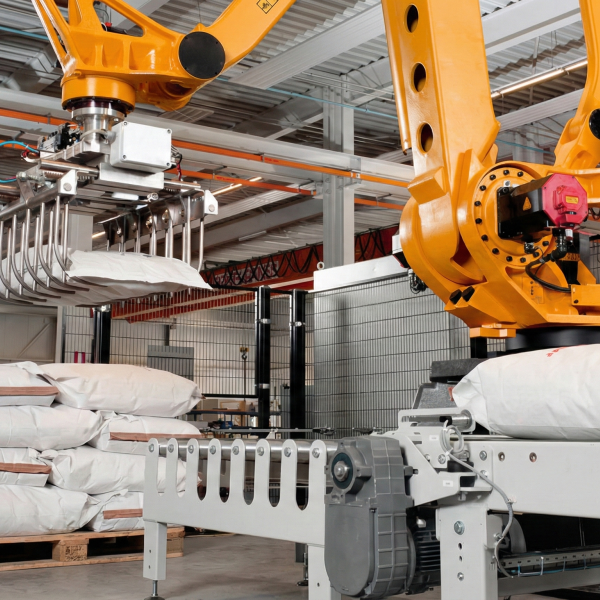 Паллетирование сыпучих грузов в мешках