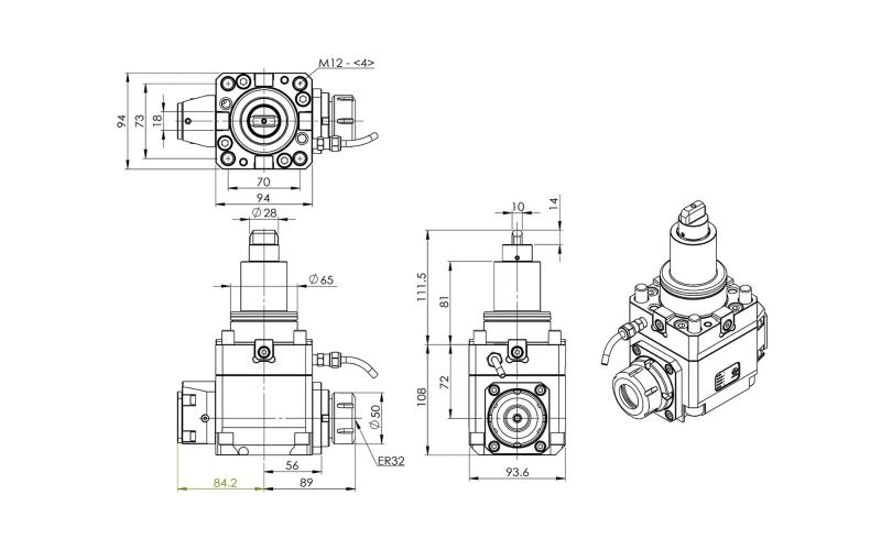 HOLD WELL Приводной блок 90° BMT65 Приводной блок